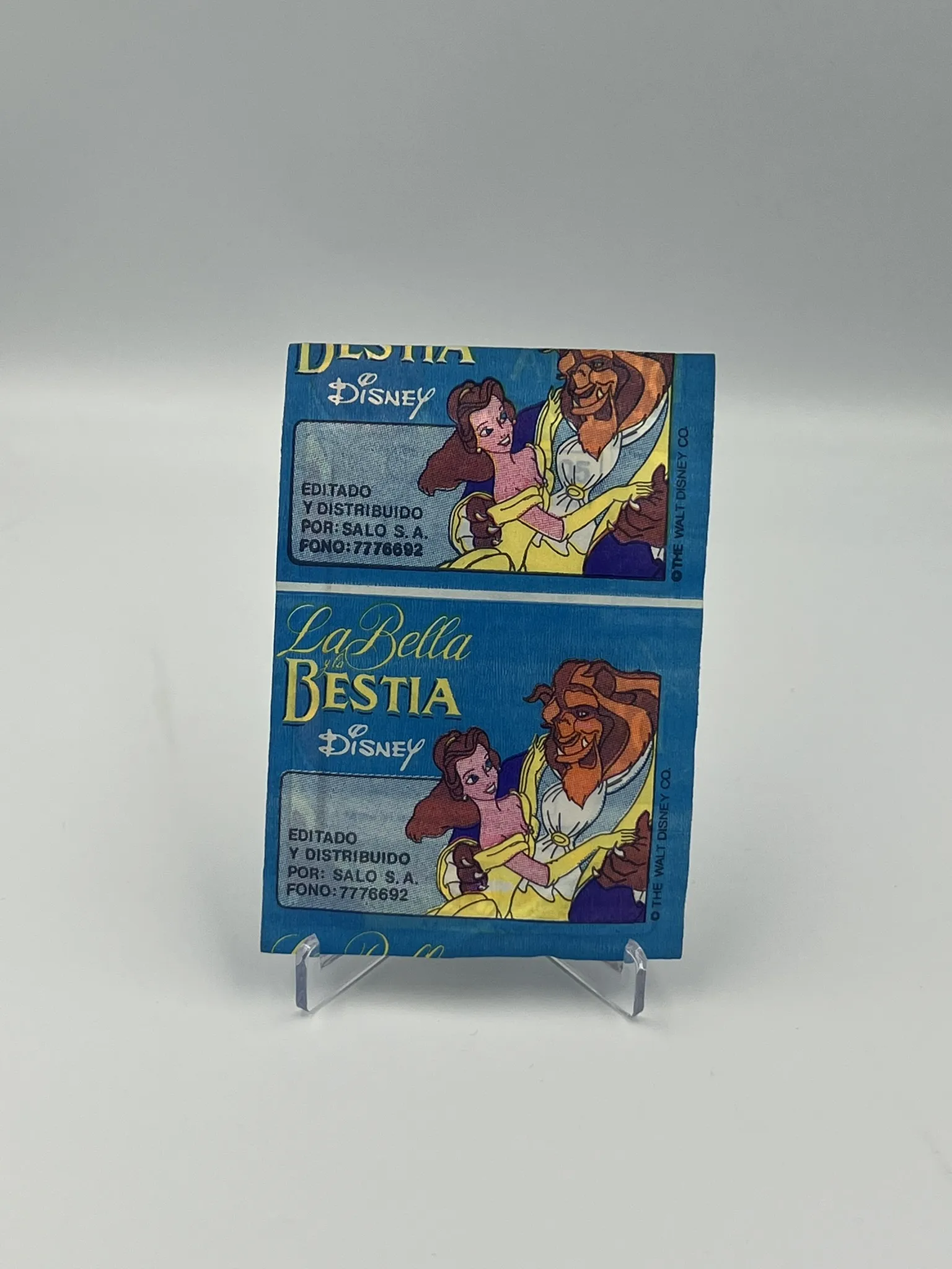 La Bella y la bestia - Sobre de Laminas/Cromos/Figuritas Sellado Original - Salo