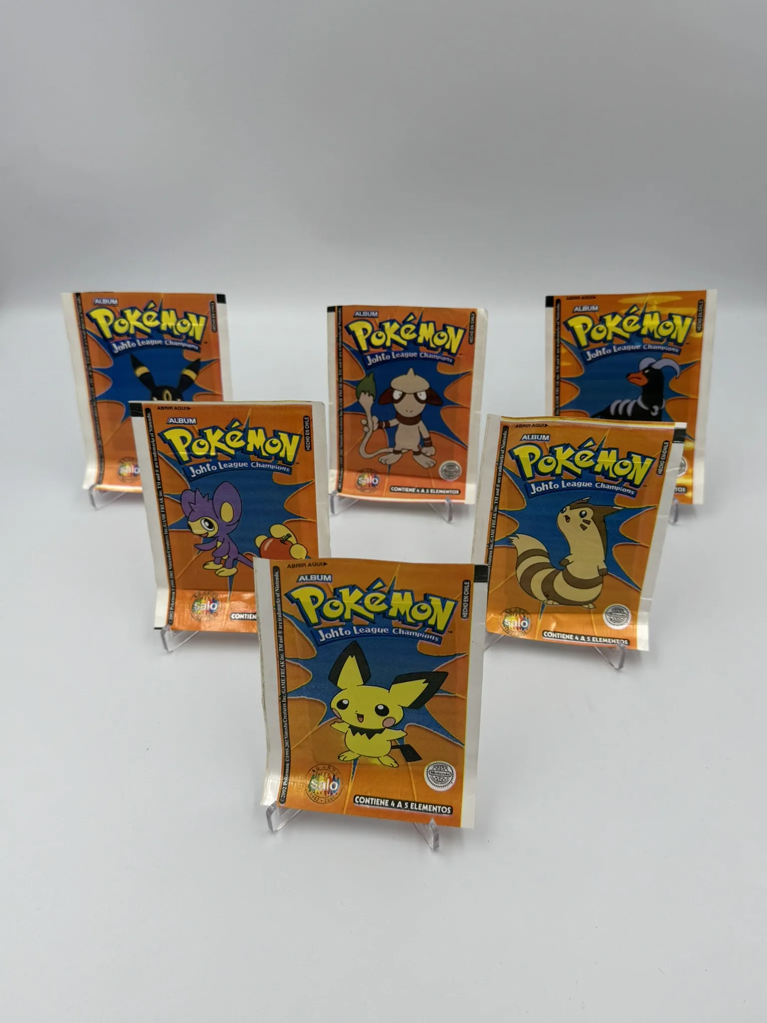 Pokemon - Johto League Champions - Sobre (6 Variantes) de Laminas/Cromos/Figuritas Sellado Original - Salo