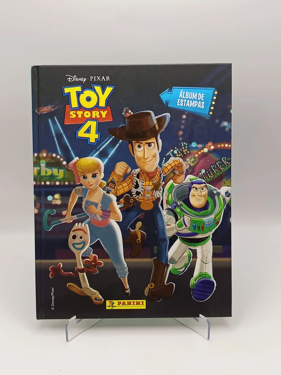 Toy Story 4 - Album Tapa Dura Incompleto Pegado (95%) - Panini (2019)