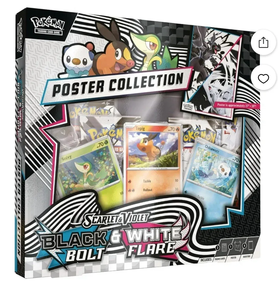 Black Bolt & White Flare - Unova Poster Collection