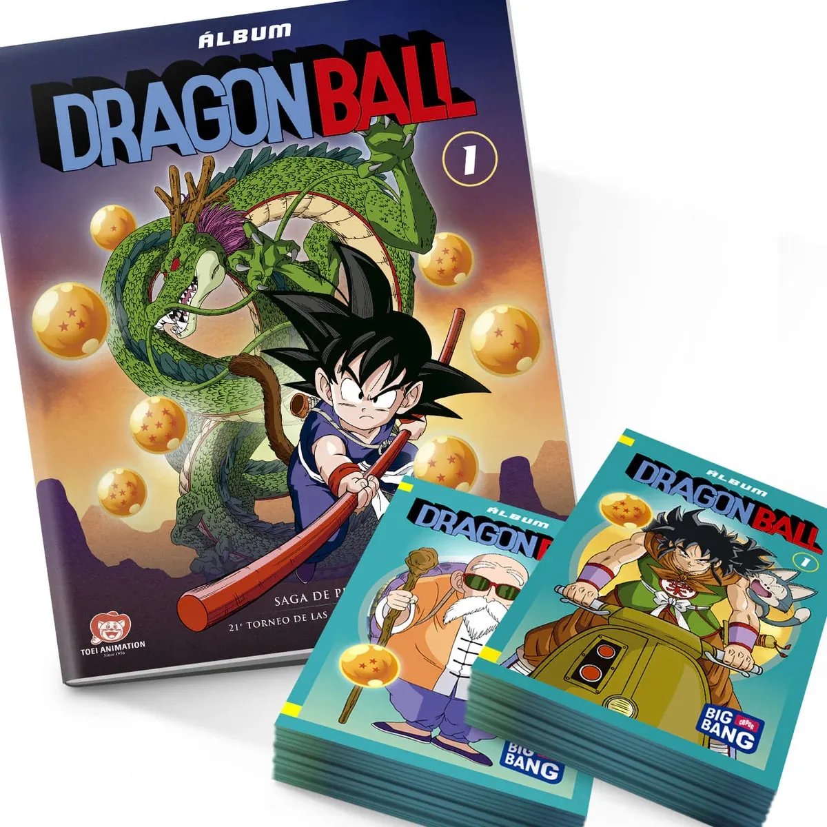 PREVENTA (Marzo  30) - Pack Album Tapa Dura + Sobres - Dragon Ball 1 