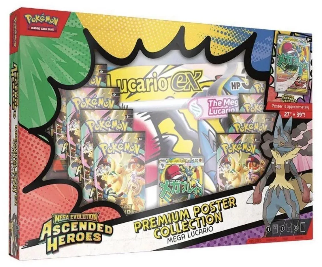(PREVENTA 20 Marzo) Ascended Heroes - Premium Poster Collection (Mega Lucario)