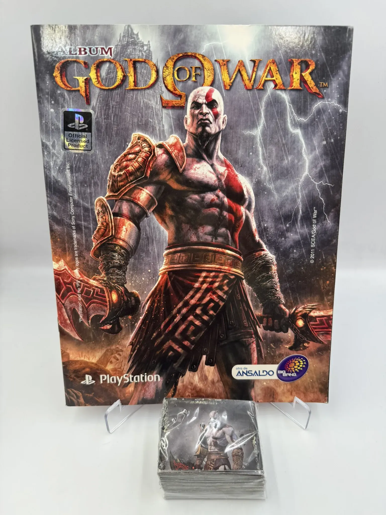 God of War - Album + Set de Laminas Incompleto - Big Bang Copag (2011)