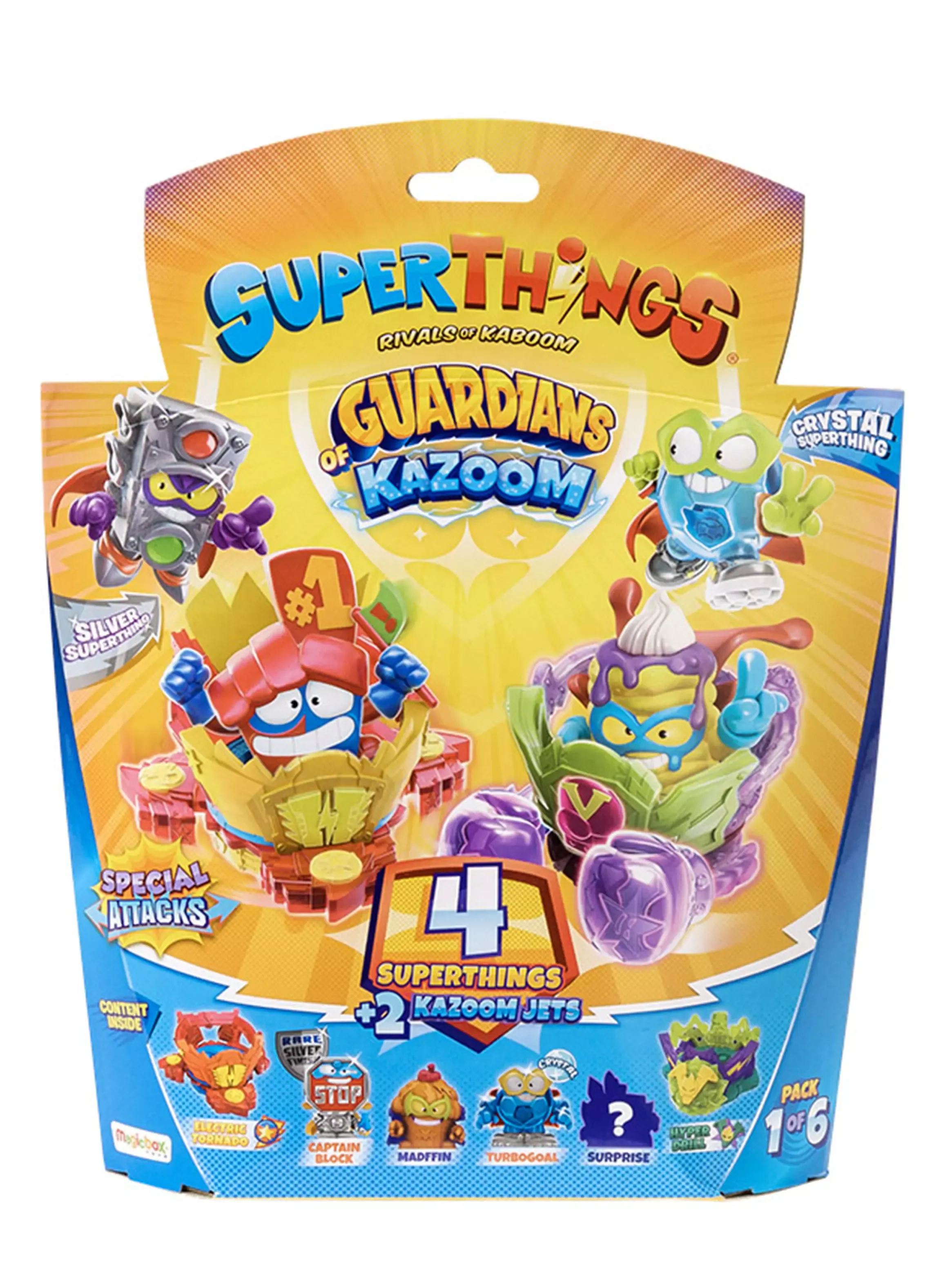 SuperThings Guardians of Kazoom - Blister 4 (4 Superthings + 2 Kazoom Jet) - Pack 1 de 6