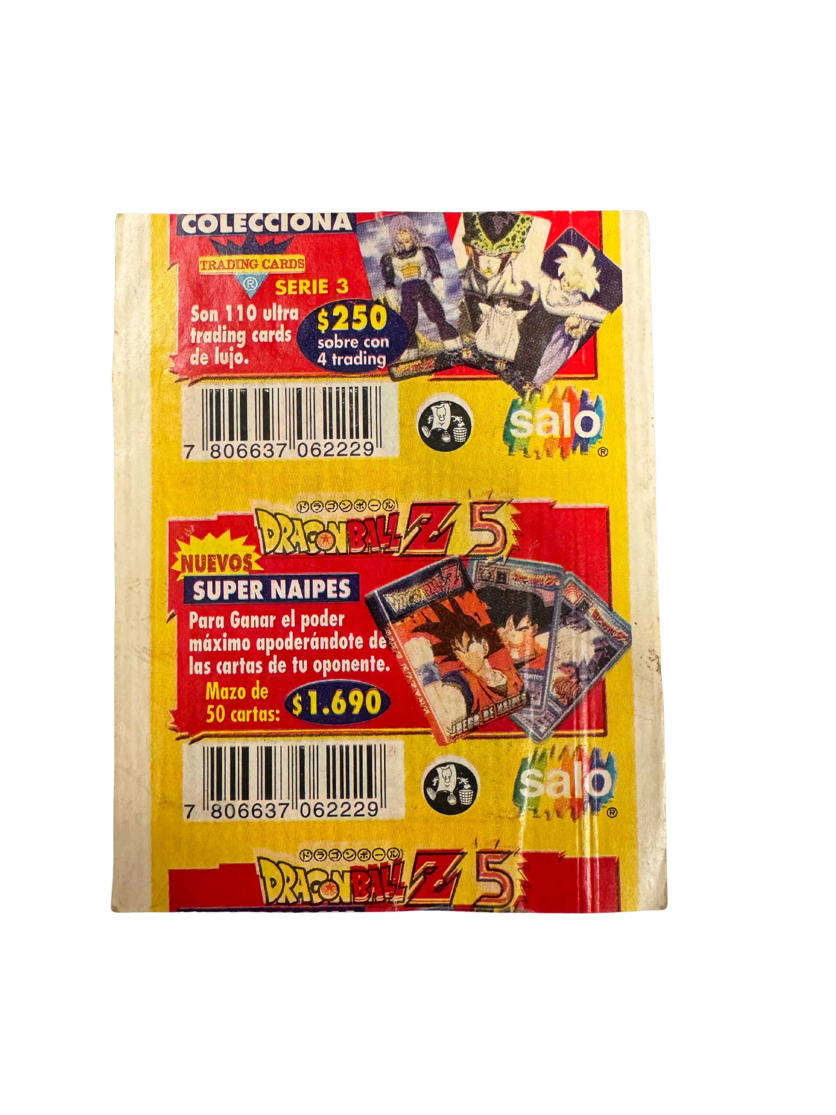 Dragon Ball Z 5 - Sobre de Laminas/Cromos/Figuritas Sellado Original - Salo