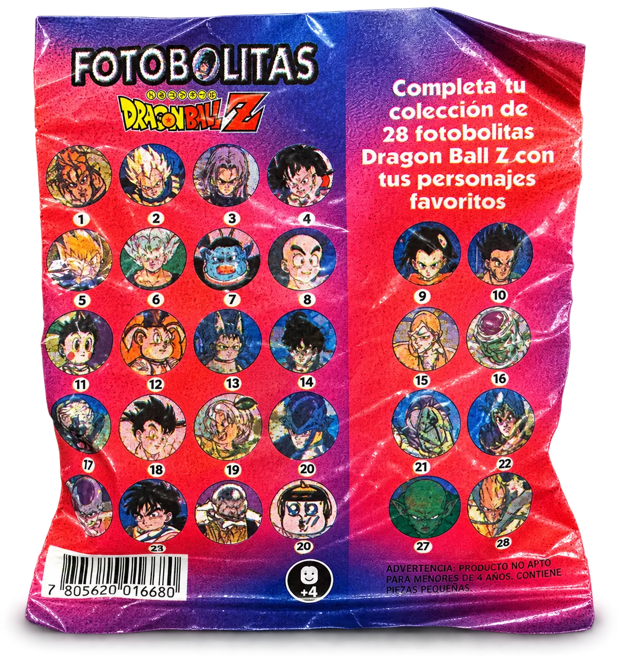 Dragon Ball Z (Sobre Fotobolitas)- Sobre de Laminas/Cromos/Figuritas Sellado Original - Salo