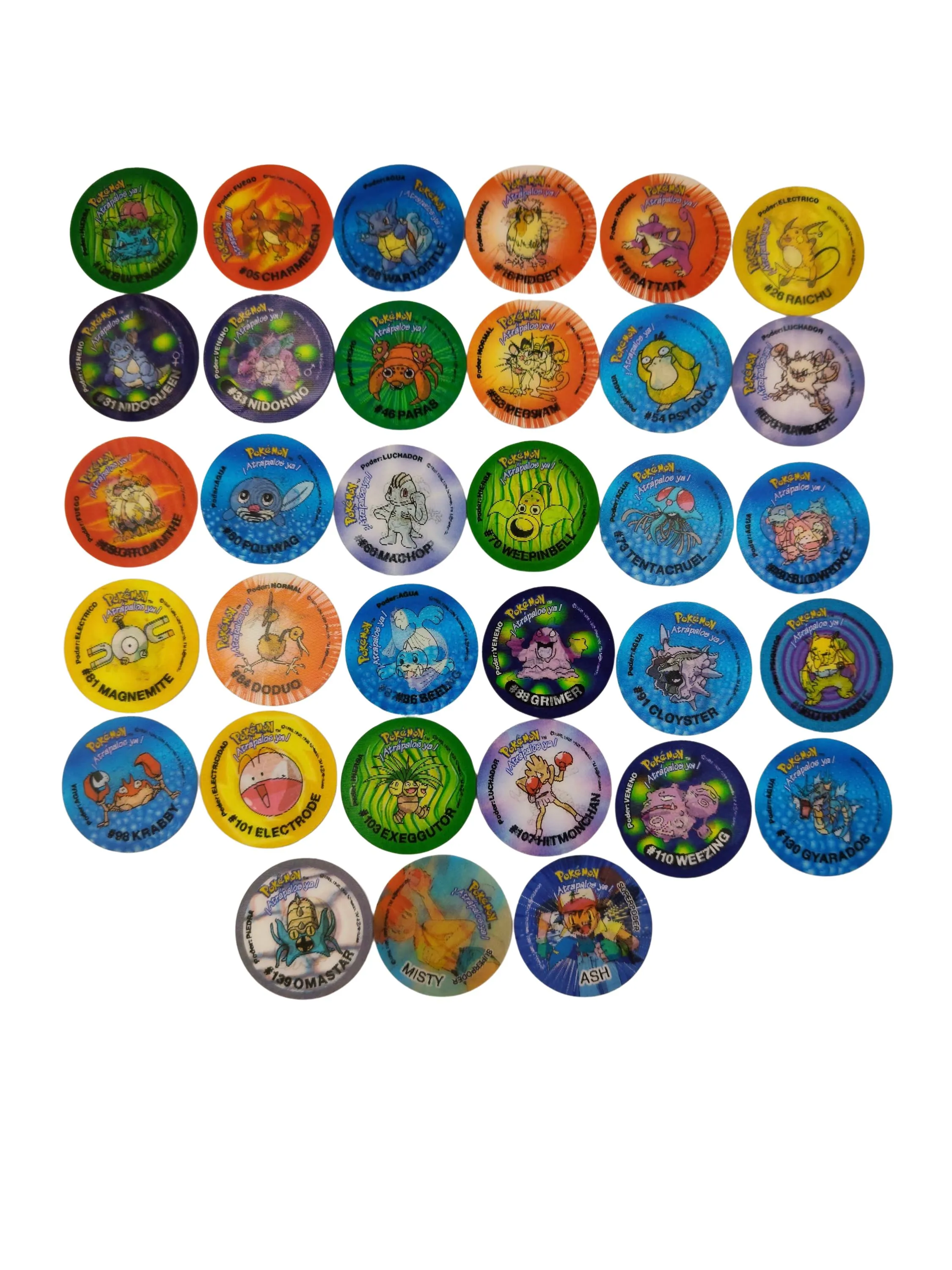 Pokemon 2 3D - Tazos - Coleccion Completa (Estado Exclusivo) - Evercrisp (2001)
