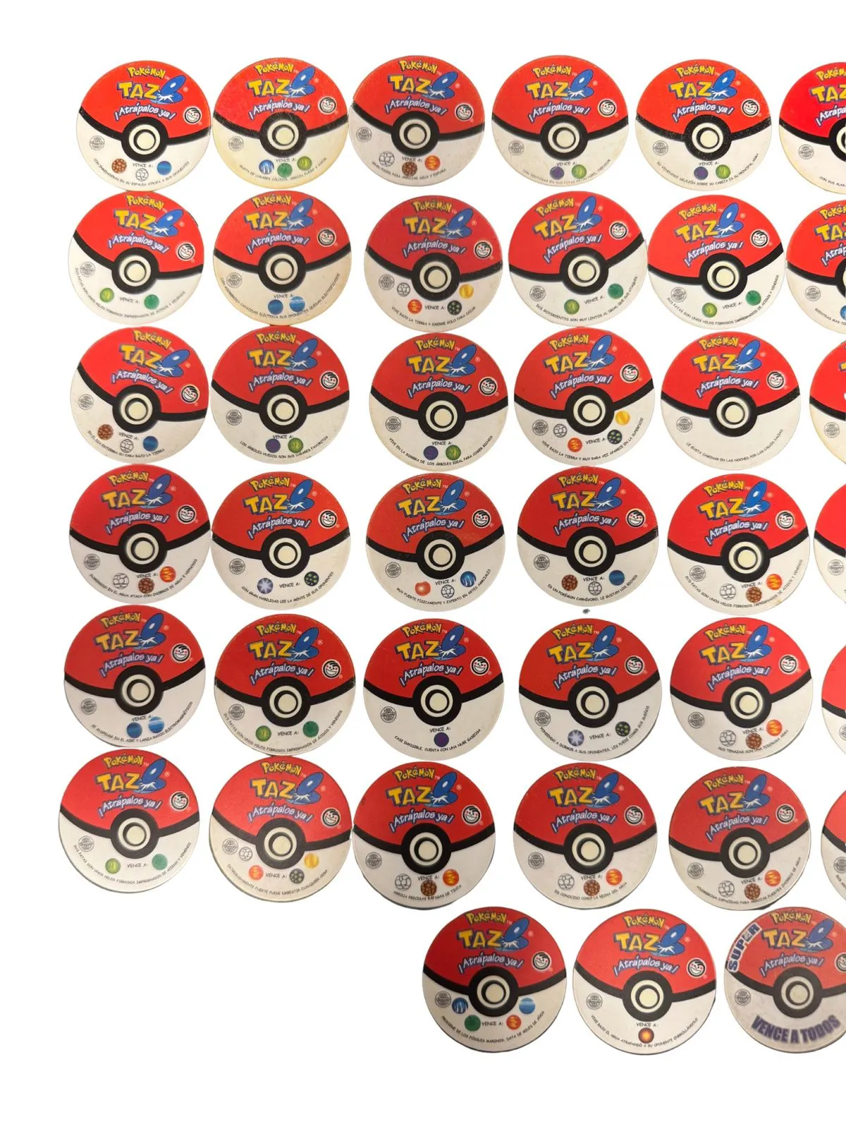 Pokemon 1  - Coleccion Completa de Tazos (Estado Exclusivo) - Evercrisp (2000)