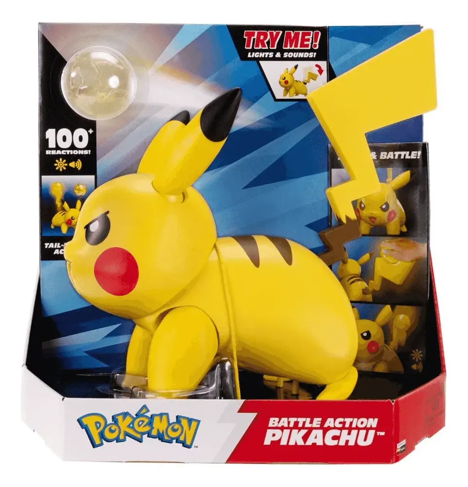Figura Pikachu Deluxe Con Mecanismo +100 Reacciones - Imexporta