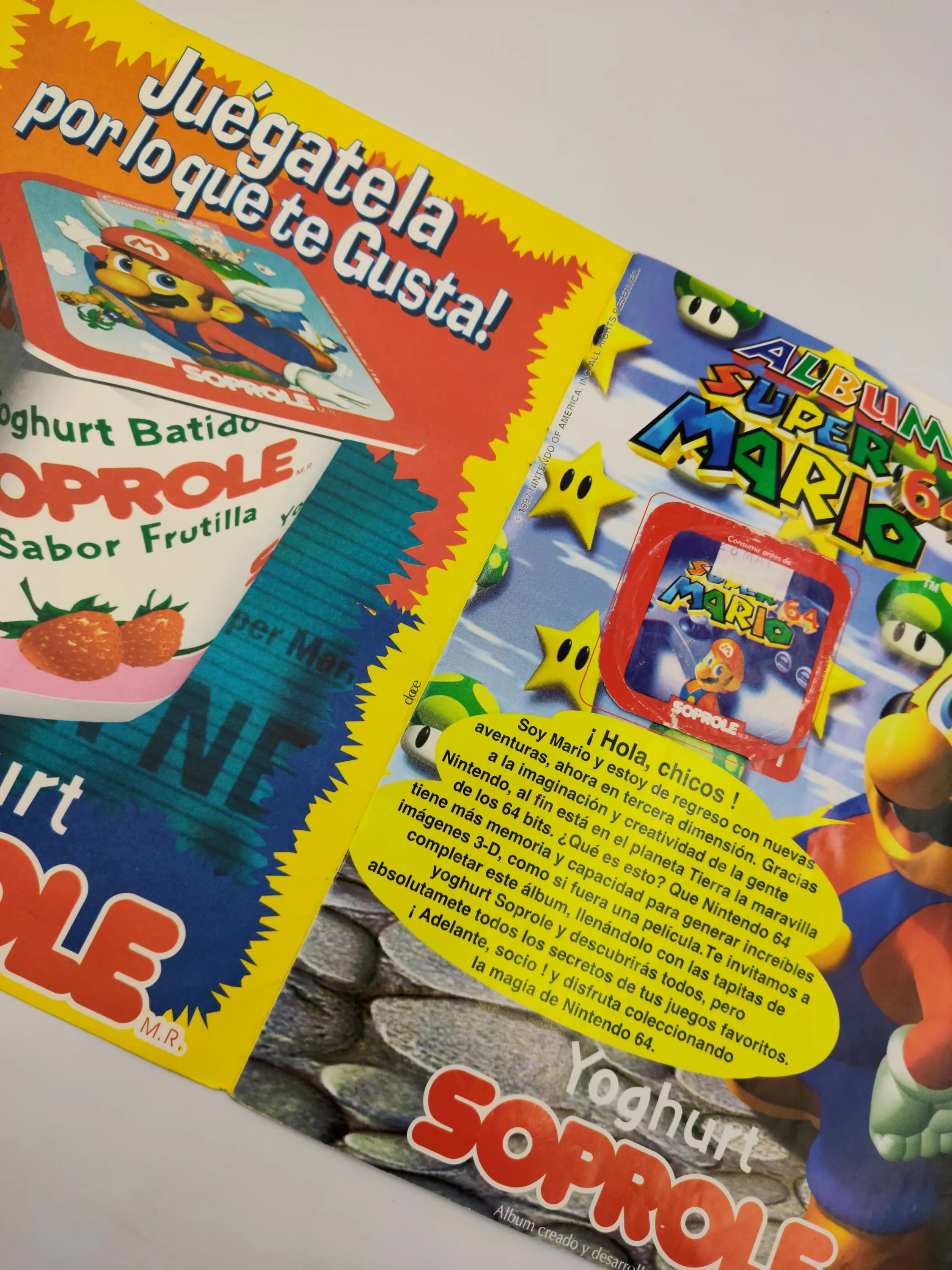 Super Mario 64  - Coleccion Completa (64 Tapas - Incluye Coleccionador) - Soprole (1994)