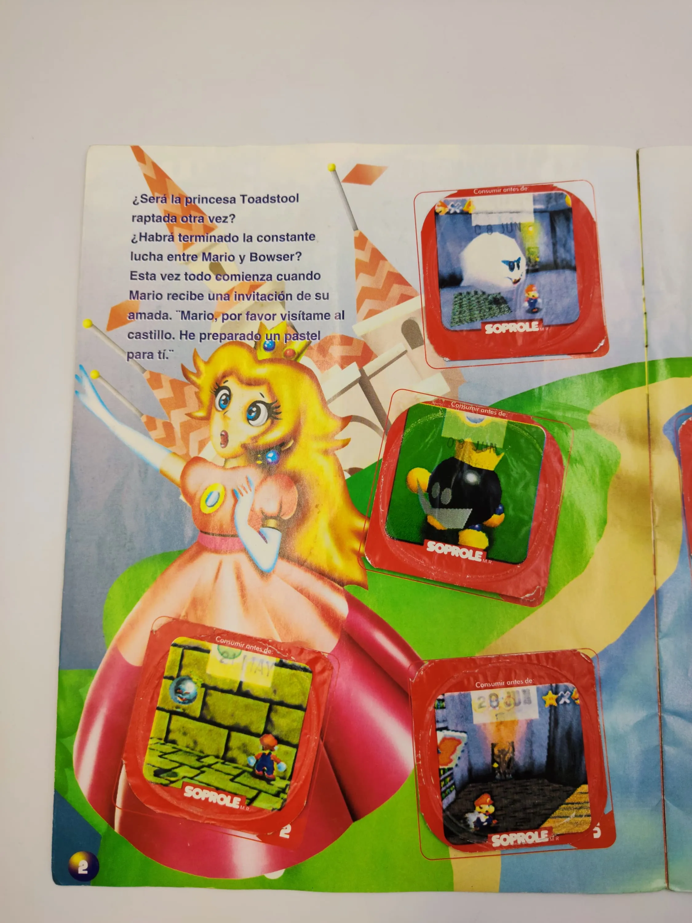 Super Mario 64  - Coleccion Completa (64 Tapas - Incluye Coleccionador) - Soprole (1994)