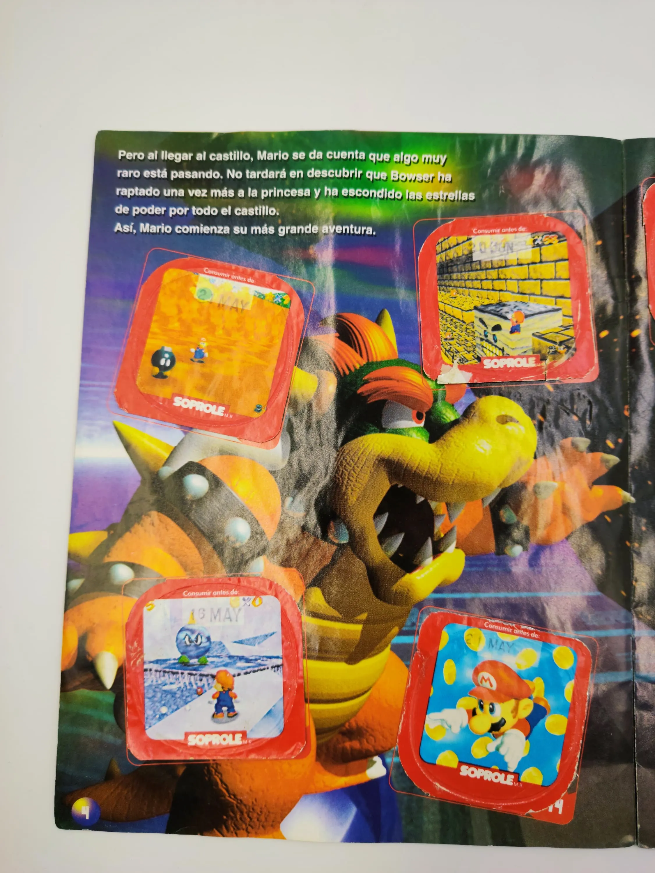 Super Mario 64  - Coleccion Completa (64 Tapas - Incluye Coleccionador) - Soprole (1994)