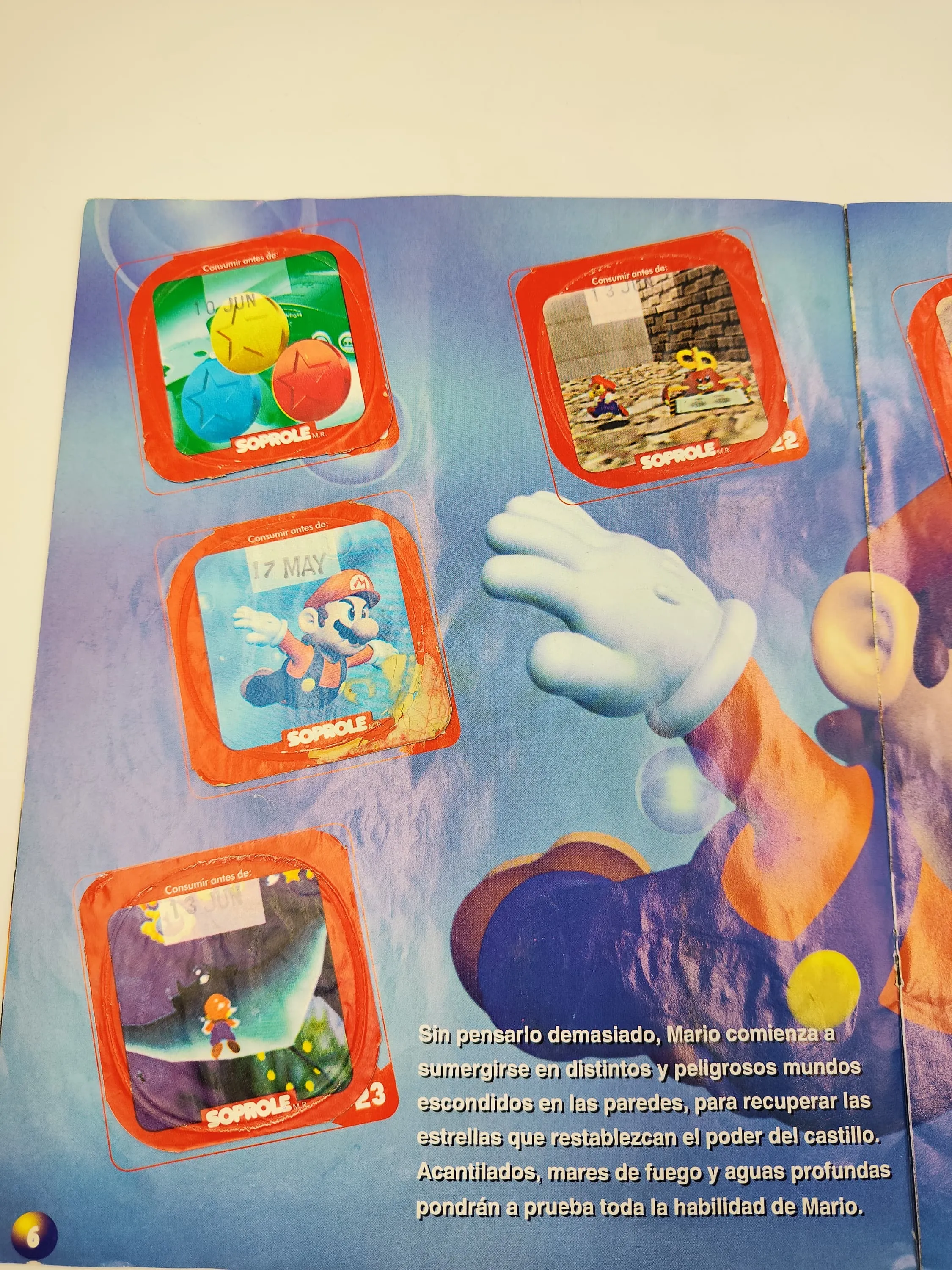 Super Mario 64  - Coleccion Completa (64 Tapas - Incluye Coleccionador) - Soprole (1994)