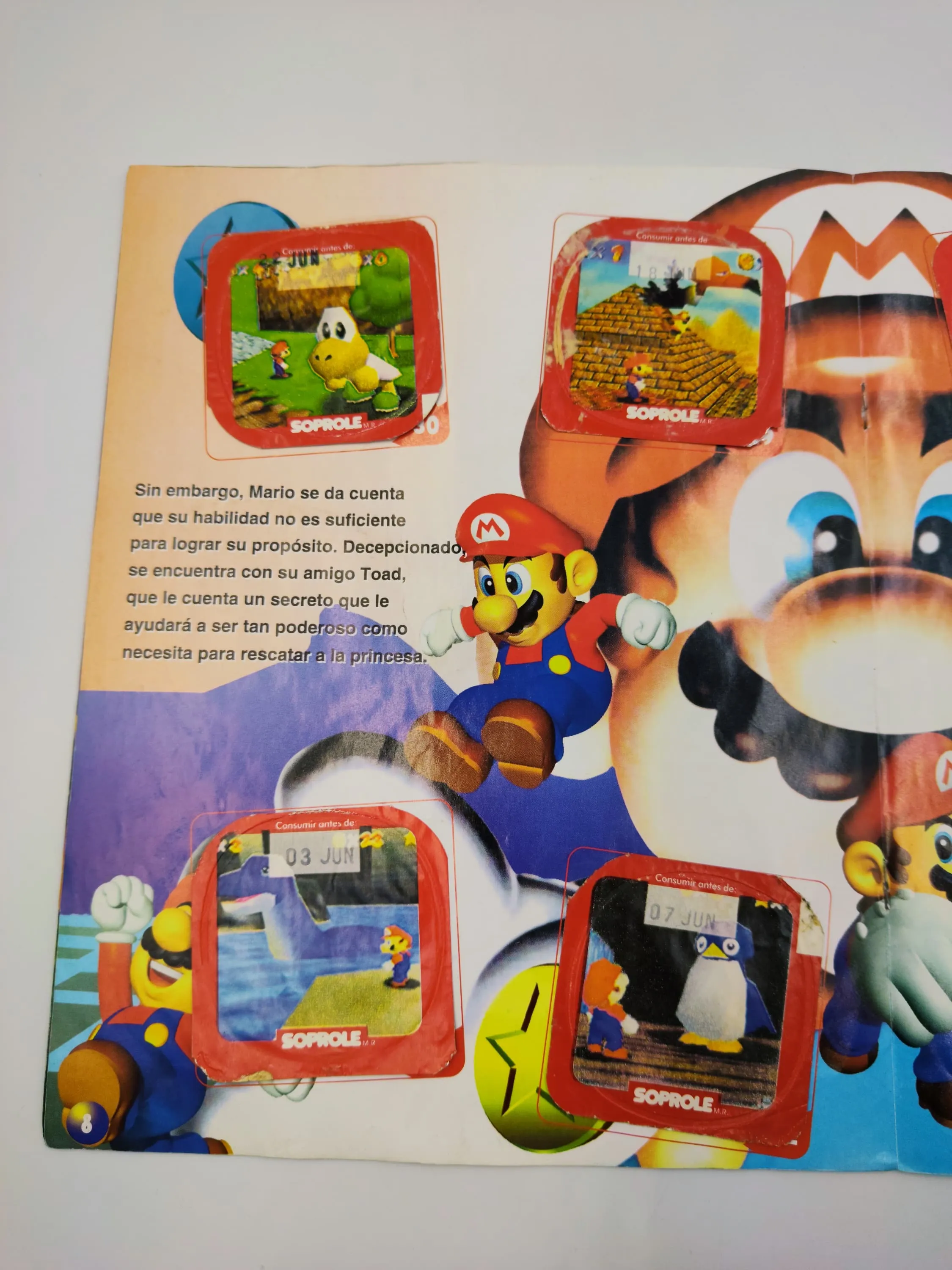 Super Mario 64  - Coleccion Completa (64 Tapas - Incluye Coleccionador) - Soprole (1994)