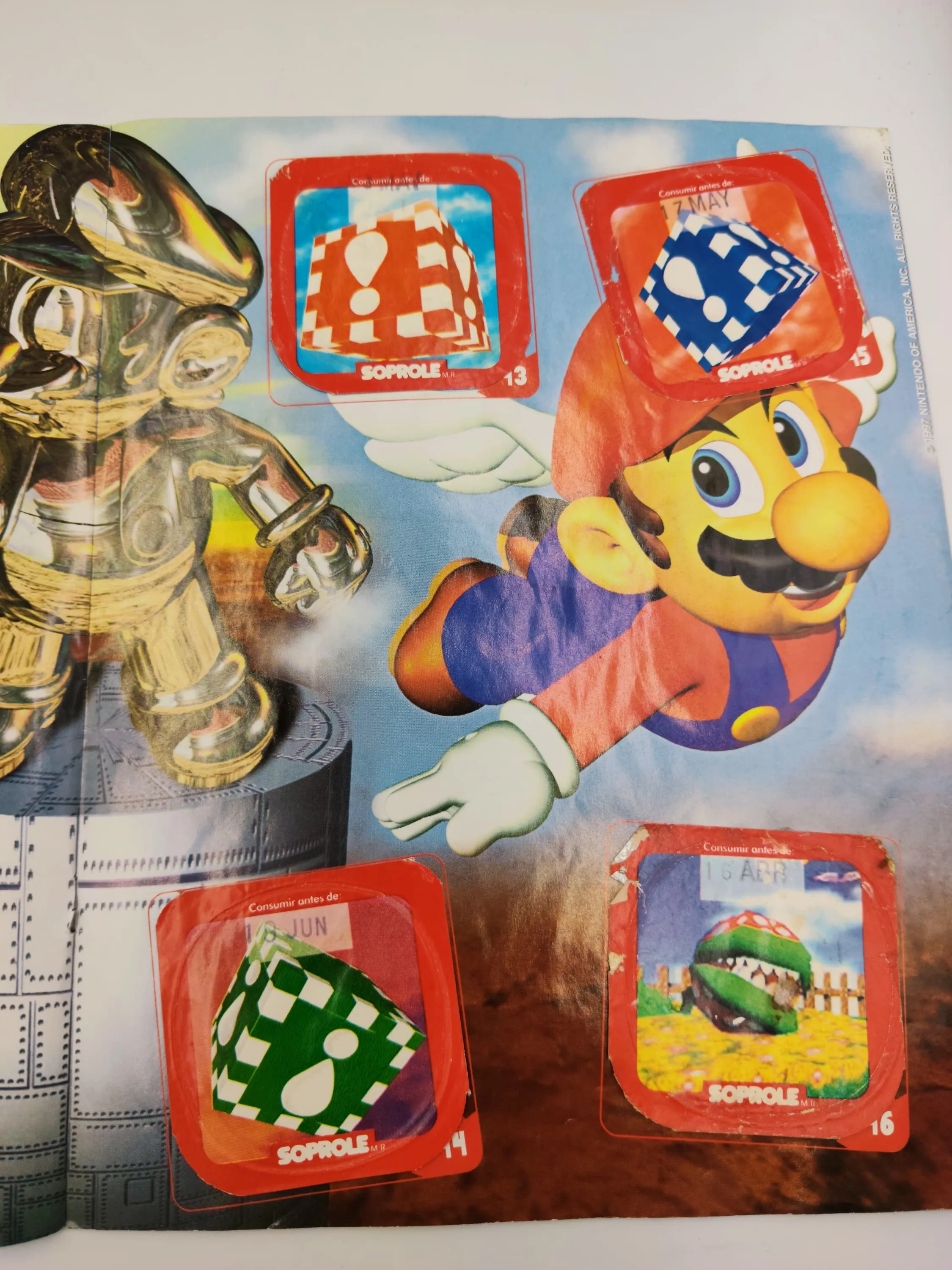 Super Mario 64  - Coleccion Completa (64 Tapas - Incluye Coleccionador) - Soprole (1994)