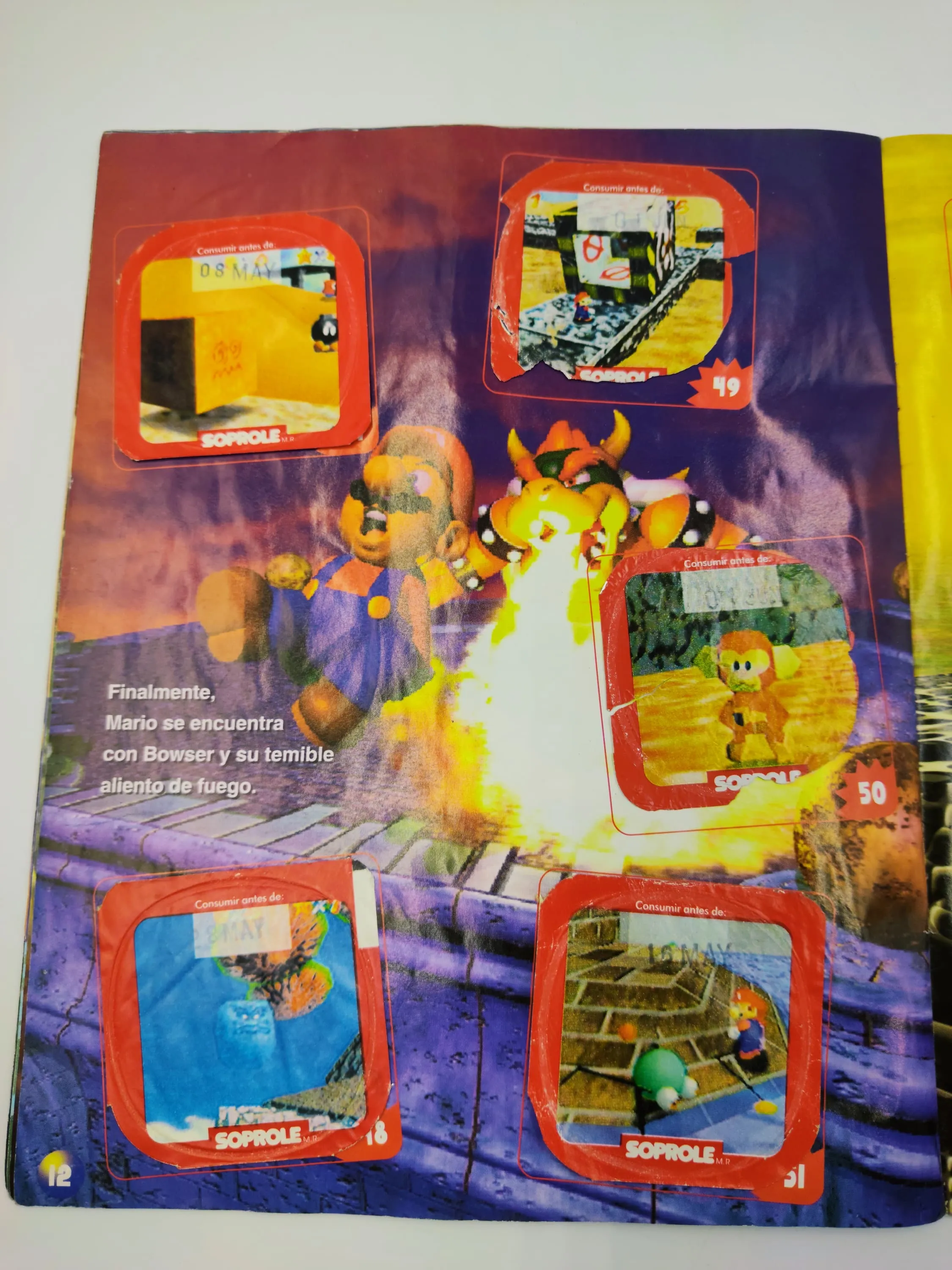 Super Mario 64  - Coleccion Completa (64 Tapas - Incluye Coleccionador) - Soprole (1994)
