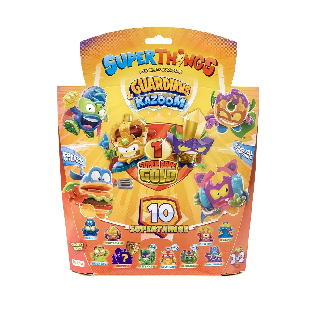 SuperThings Guardians of Kazoom - Blister (10 SuperThings) Incluye Dorado al azar - Caja 2 de 2
