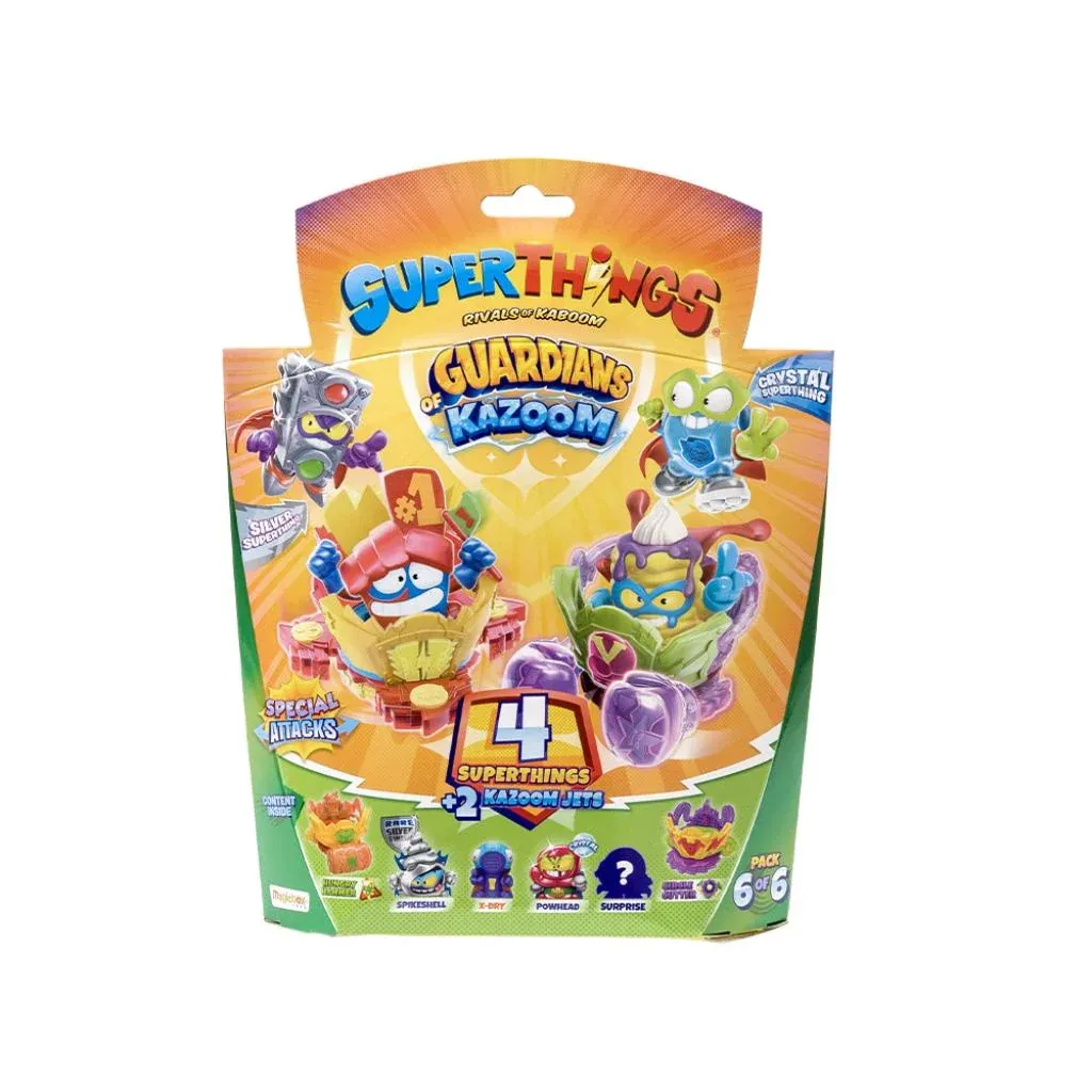 SuperThings Guardians of Kazoom - Blister 4 (4 Superthings + 2 Kazoom Jet) - Pack 6 de 6