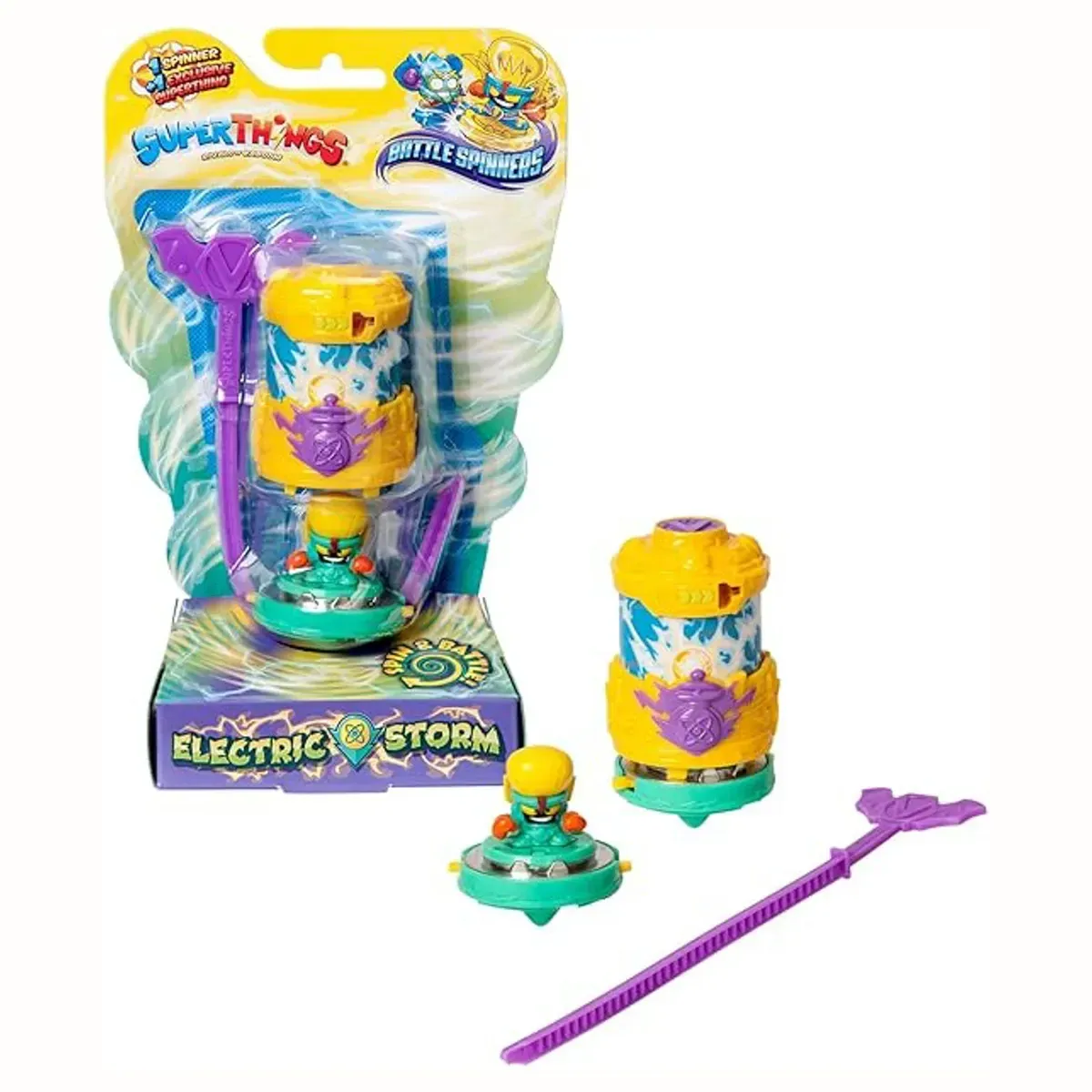 SuperThings - Battle Machine Series - Battle Spinners - Electric Storm (Amarillo)