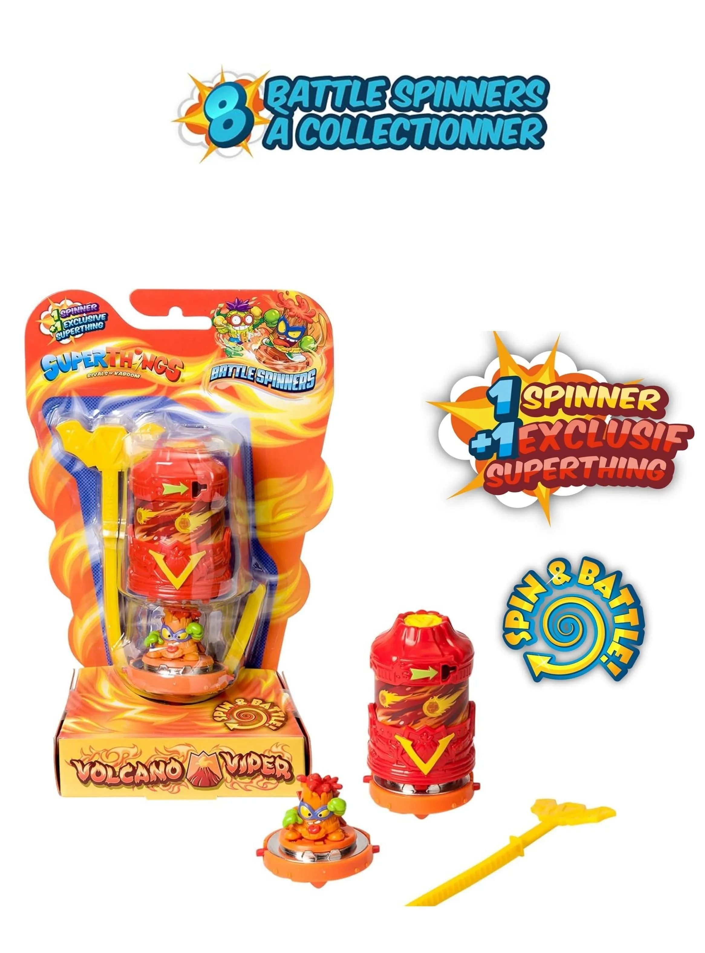 SuperThings - Battle Machine Series - Battle Spinners - Volcano Viper (Rojo)