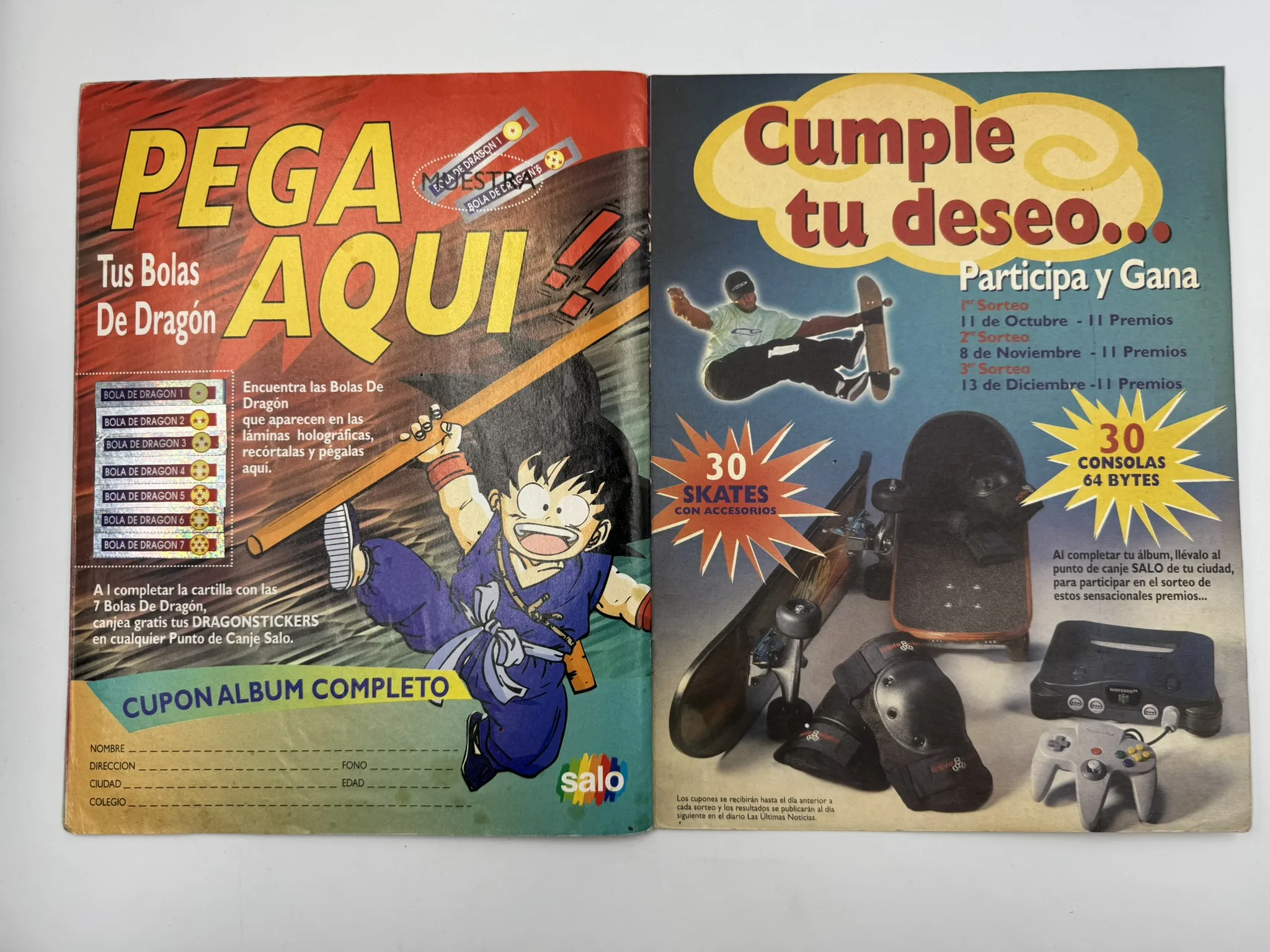 Dragon Ball  (Completo, Seccion Dragon ball completo y cupones sin rayar). Mas detalles dentro del producto