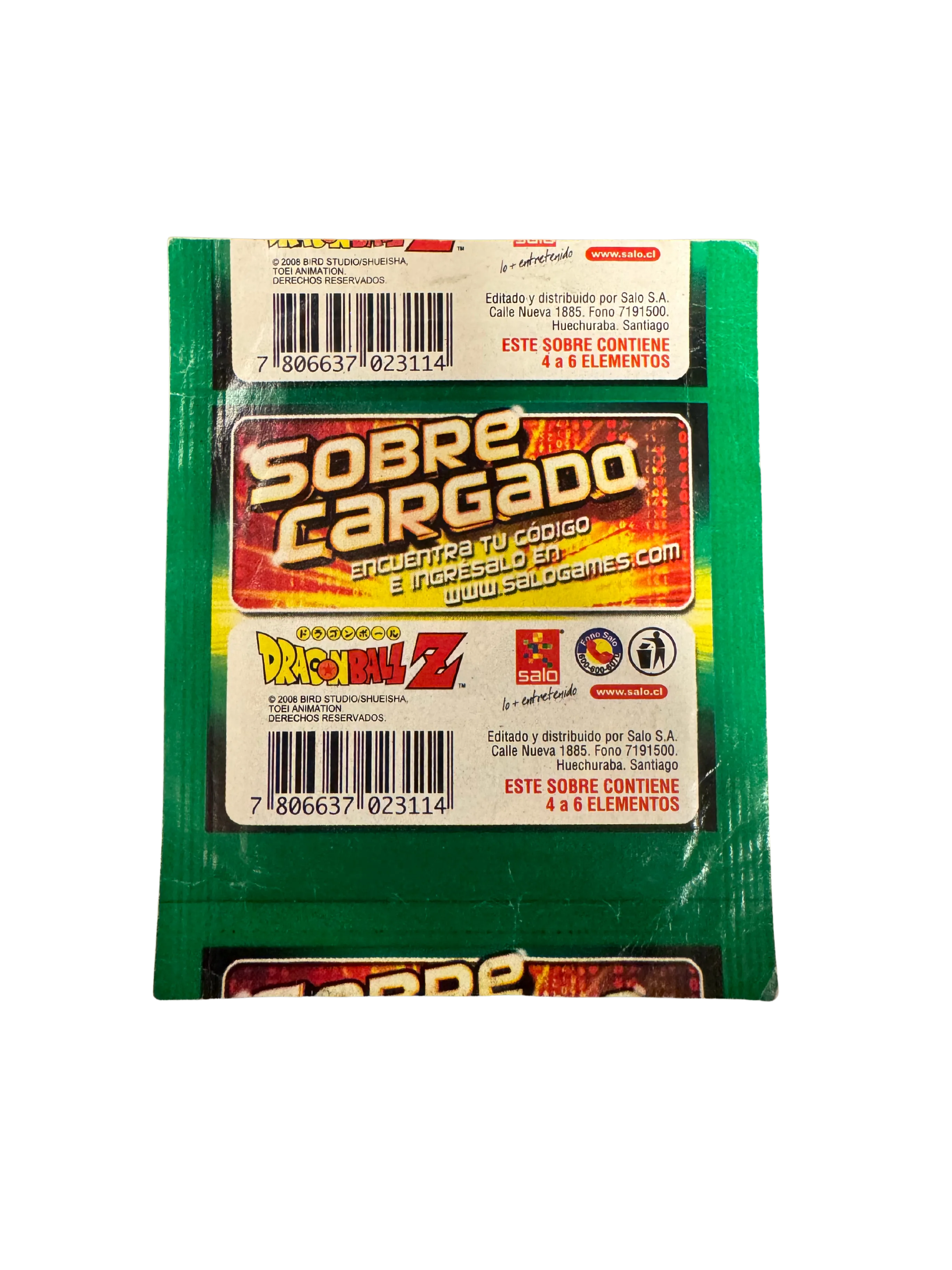 Dragon Ball Z 3 - Re-Edicion - Sobre de Laminas/Cromos/Figuritas Sellado Original - Salo